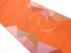 抽象模様織り出し名古屋帯